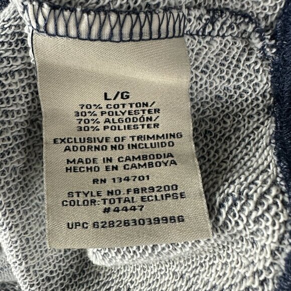 BT Supply Co Sweatshirt Mens Large Blue Pullover Standard Issue Ribbed Cuffs NEW - Picture 7 of 9